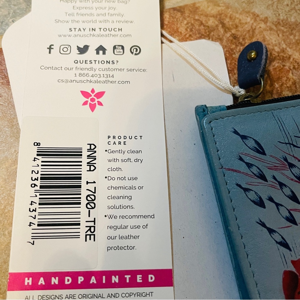 NWT!! Anna by Anuschka - TREASURES OF THE REEF TOTE BAG AND MATCHING WALLET! - Picture 13 of 16
